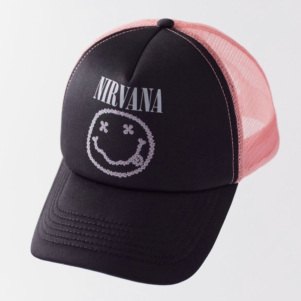 Urban Outfitters Nirvana Band Logo Trucker Hat NWT - Picture 3 of 14